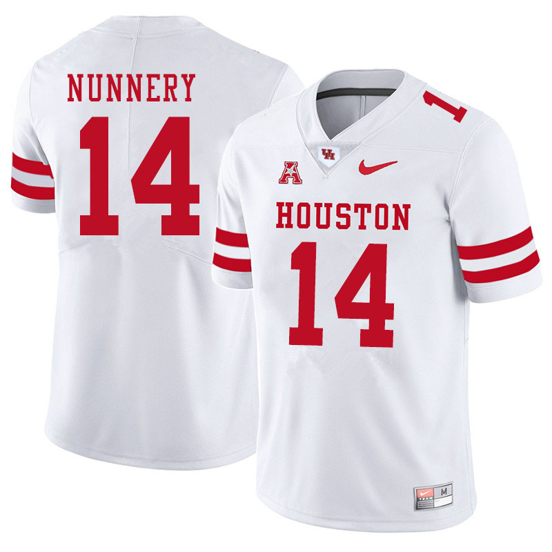 Men #14 Ronald Nunnery Houston Cougars College Football Jerseys Sale-White